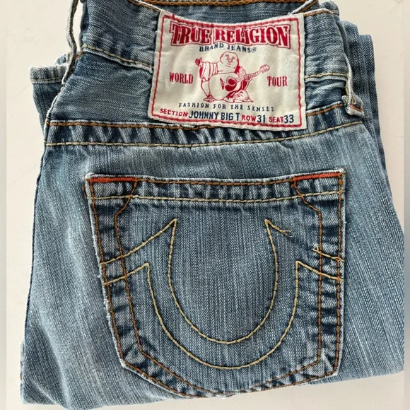 TRUE RELIGION Vintage Low-Rise Boot Cut Jeans Size 31 Archive Y2K Vintage - Picture 12 of 14